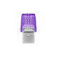 Kingston DataTraveler microDuo 3C 256 GB, USB-Stick(violett/transparent, USB-A 3.2 Gen 1, USB-C 3.2 Gen 1)