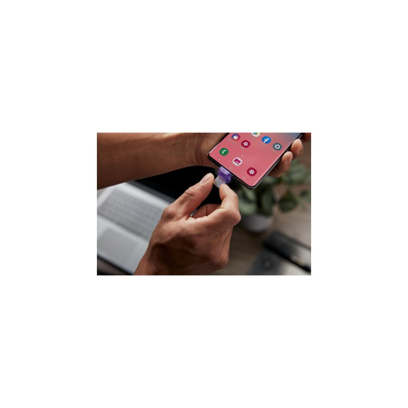 Kingston DataTraveler microDuo 3C 64 GB, USB-Stick(violett/transparent, USB-A 3.2 Gen 1, USB-C 3.2 Gen 1)