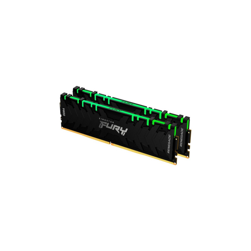 Kingston FURY DIMM 16 GB DDR4-3200 (2x 8 GB) Dual-Kit, Arbeitsspeicher(schwarz, KF432C16RBAK2/16, Renegade RGB, INTEL XMP)