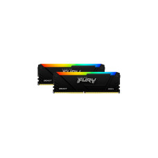 Kingston FURY DIMM 16 GB DDR4-3600 (2x 8 GB) Dual-Kit , Arbeitsspeicher(schwarz, KF436C17BB2AK2/16, Beast RGB, INTEL XMP)
