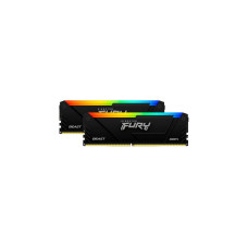 Kingston FURY DIMM 16 GB DDR4-3733 (2x 8 GB) Dual-Kit , Arbeitsspeicher(schwarz, KF437C19BB2AK2/16, Beast RGB, INTEL XMP)