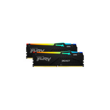 Kingston FURY DIMM 16 GB DDR5-5600 (2x 8 GB) Dual-Kit, Arbeitsspeicher(schwarz, KF556C40BBAK2-16, Fury Beast RGB, INTEL XMP)
