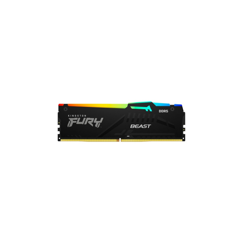 Kingston FURY DIMM 16 GB DDR5-5600, Arbeitsspeicher(schwarz, KF556C36BBEA-16, Beast RGB, INTEL XMP, AMD EXPO)