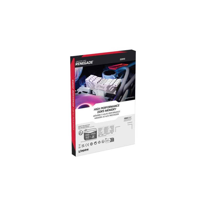 Kingston FURY DIMM 16 GB DDR5-6000, Arbeitsspeicher(weiß, KF560C32RW-16, Renegade, INTEL XMP)