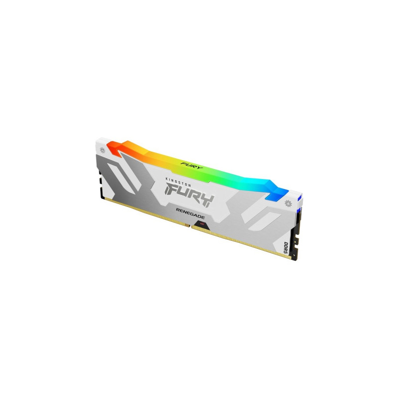 Kingston FURY DIMM 16 GB DDR5-6000, Arbeitsspeicher(weiß, KF560C32RWA-16, Renegade RGB, INTEL XMP)