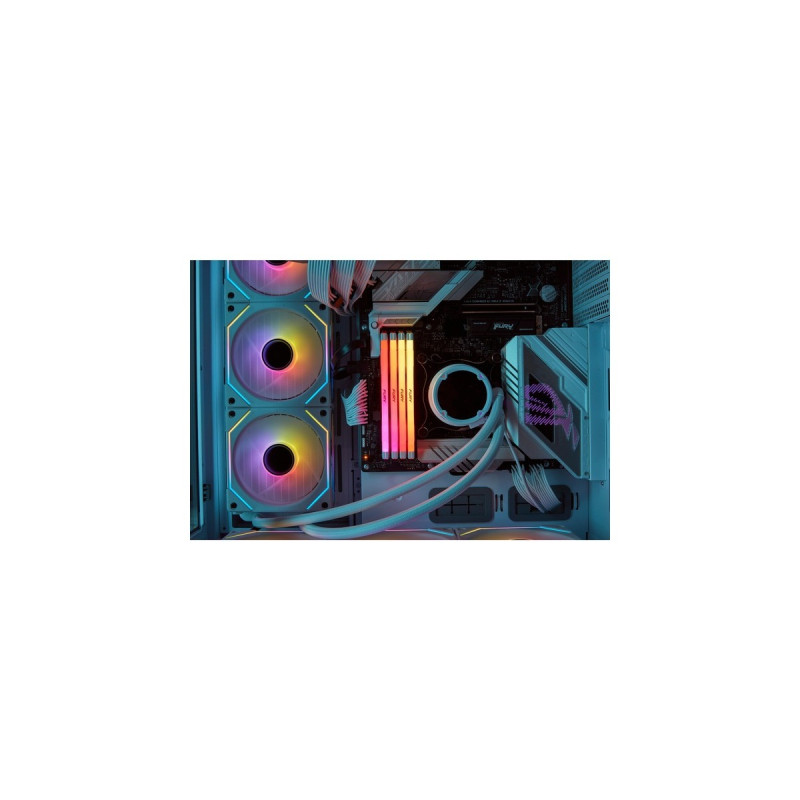 Kingston FURY DIMM 16 GB DDR5-6400, Arbeitsspeicher(weiß, KF564C32RWA-16, Renegade RGB, INTEL XMP)