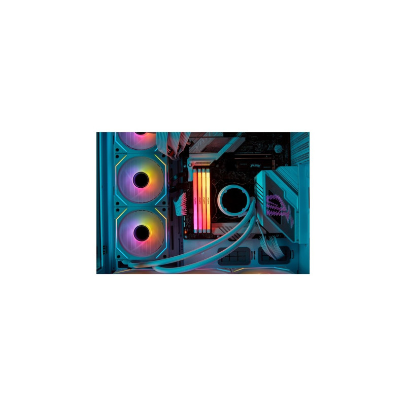 Kingston FURY DIMM 16 GB DDR5-6800, Arbeitsspeicher(weiß, KF568C36RWA-16, Renegade RGB, INTEL XMP)