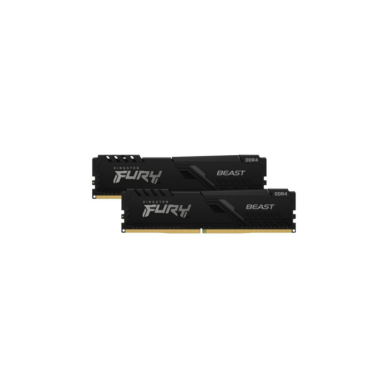 Kingston FURY DIMM 32 GB DDR4-3200 (2x 16 GB) Dual-Kit, Arbeitsspeicher(schwarz, KF432C16BB1K2/32, Beast, INTEL XMP)