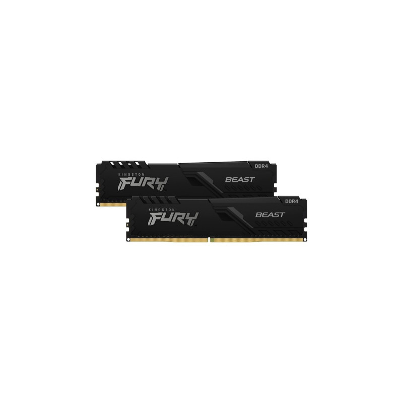 Kingston FURY DIMM 32 GB DDR4-3200 (2x 16 GB) Dual-Kit, Arbeitsspeicher(schwarz, KF432C16BBK2/32, Beast, INTEL XMP)