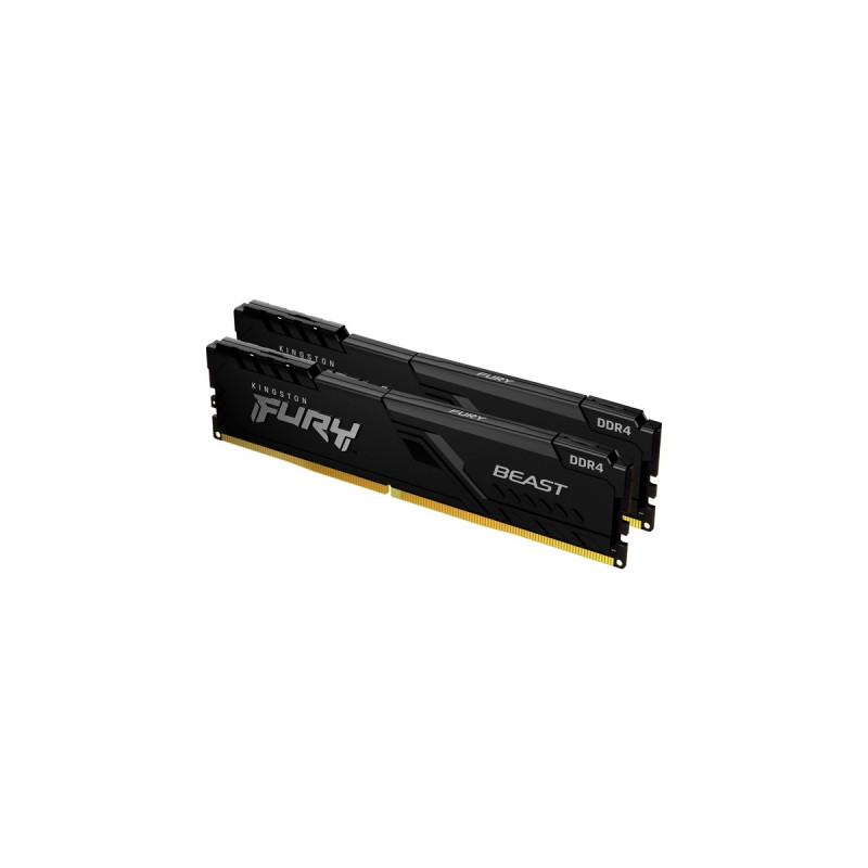 Kingston FURY DIMM 32 GB DDR4-3200 (2x 16 GB) Dual-Kit, Arbeitsspeicher(schwarz, KF432C16BBK2/32, Beast, INTEL XMP)
