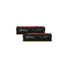 Kingston FURY DIMM 32 GB DDR4-3200 (2x 16 GB) Dual-Kit, Arbeitsspeicher(schwarz, KF432C16BBAK2/32, Beast RGB, INTEL XMP)