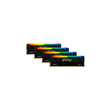 Kingston FURY DIMM 32 GB DDR4-3200 (4x 8 GB) Quad-Kit, Arbeitsspeicher(schwarz, KF432C16BB2AK4/32, Beast RGB, INTEL XMP)