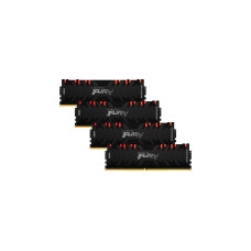 Kingston FURY DIMM 32 GB DDR4-3600 (4x 8 GB) Quad-Kit, Arbeitsspeicher(schwarz, KF436C16RBAK4/32, Renegade RGB, INTEL XMP)