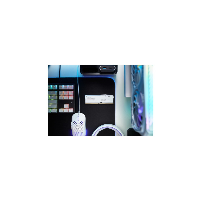 Kingston FURY DIMM 32 GB DDR5-5200, Arbeitsspeicher(weiß, KF552C40BWA-32, Beast RGB, INTEL XMP)