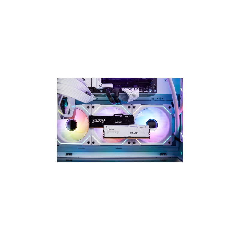 Kingston FURY DIMM 32 GB DDR5-5600, Arbeitsspeicher(weiß, KF556C36BWEA-32, Beast RGB, AMD EXPO)