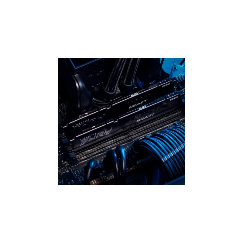Kingston FURY DIMM 32 GB DDR5-6000 (2x 16 GB) Dual-Kit, Arbeitsspeicher(schwarz, KF560C40BBK2-32, FURY Beast, INTEL XMP)