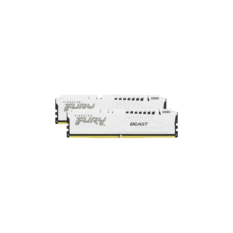 Kingston FURY DIMM 32 GB DDR5-6000 (2x 16 GB) Dual-Kit, Arbeitsspeicher(weiß, KF560C40BWK2-32, Beast, INTEL XMP)