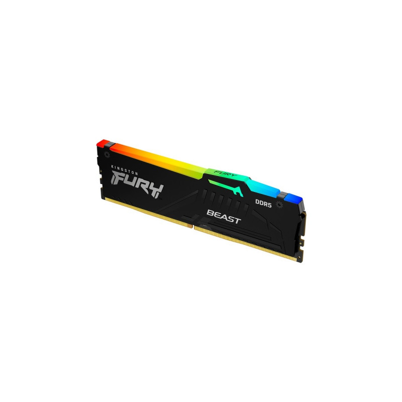 Kingston FURY DIMM 32 GB DDR5-6000, Arbeitsspeicher(schwarz, KF560C40BBA-32, Beast RGB, INTEL XMP)