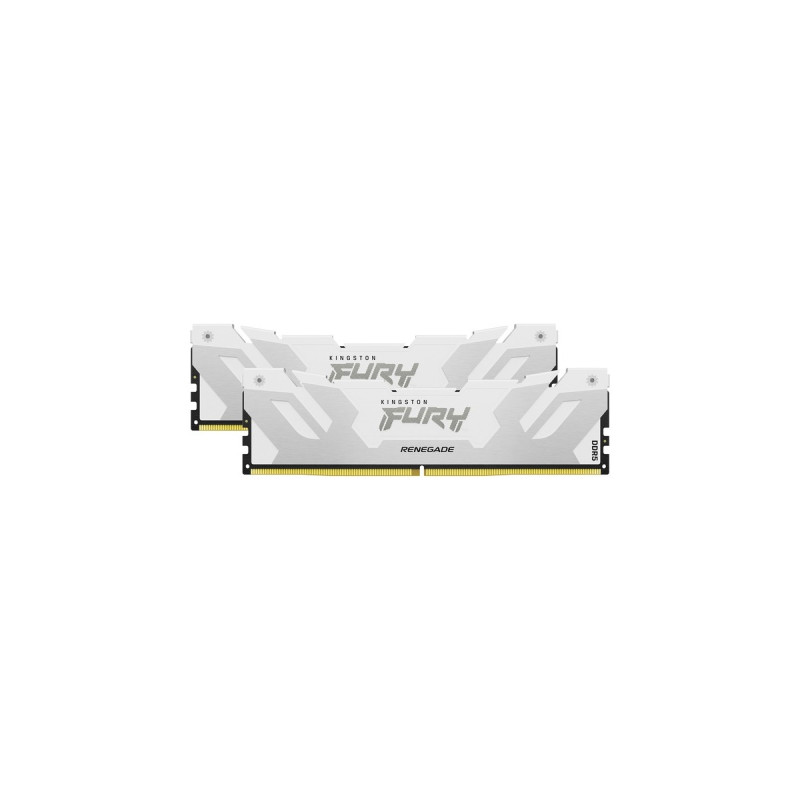 Kingston FURY DIMM 32 GB DDR5-6400 (2x 16 GB) Dual-Kit, Arbeitsspeicher(weiß, KF564C32RWK2-32, Renegade, INTEL XMP)