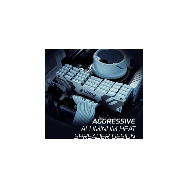 Kingston FURY DIMM 32 GB DDR5-6800 (2x 16 GB) Dual-Kit, Arbeitsspeicher(weiß, KF568C36RWK2-32, Renegade, INTEL XMP)