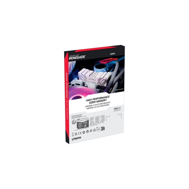 Kingston FURY DIMM 32 GB DDR5-7200 (2x 16 GB) Dual-Kit, Arbeitsspeicher(weiß, KF572C38RWK2-32, Renegade, INTEL XMP)