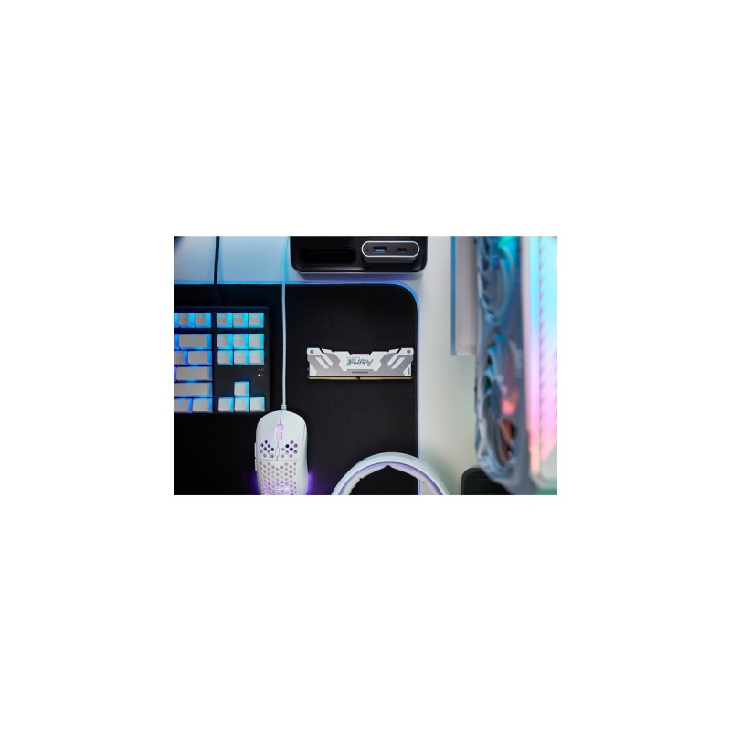 Kingston FURY DIMM 32 GB DDR5-7200 (2x 16 GB) Dual-Kit, Arbeitsspeicher(weiß, KF572C38RWK2-32, Renegade, INTEL XMP)