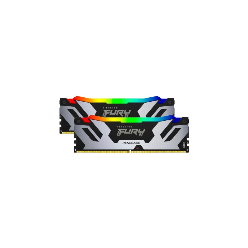 Kingston FURY DIMM 32 GB DDR5-8000 (2x 16 GB) Dual-Kit, Arbeitsspeicher(schwarz, KF580C38RSAK2-32, Renegade RGB XMP, INTEL XMP)