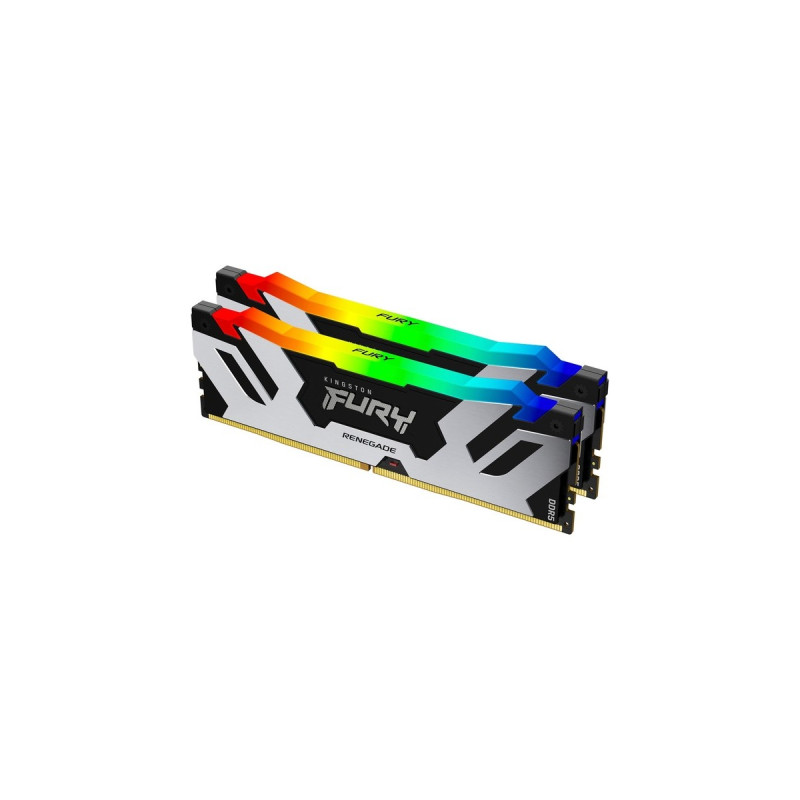 Kingston FURY DIMM 32 GB DDR5-8000 (2x 16 GB) Dual-Kit, Arbeitsspeicher(schwarz, KF580C38RSAK2-32, Renegade RGB XMP, INTEL XMP)