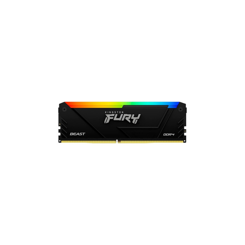 Kingston FURY DIMM 64 GB DDR4-3200 (4x 16 GB) Quad-Kit , Arbeitsspeicher(schwarz, KF432C16BB12AK4/64, Beast RGB, INTEL XMP)