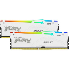 Kingston FURY DIMM 64 GB DDR5-5200 (2x 32 GB) Dual-Kit, Arbeitsspeicher(weiß, KF552C40BWAK2-64, Beast RGB, INTEL XMP)