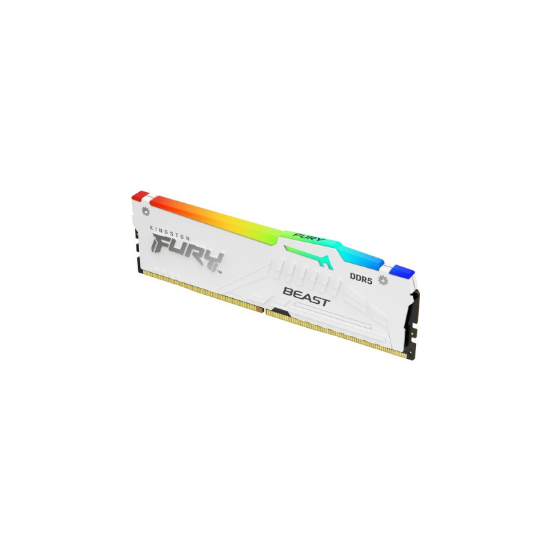 Kingston FURY DIMM 64 GB DDR5-5600 (2x 32 GB) Dual-Kit, Arbeitsspeicher(weiß, KF556C36BWEAK2-64, Beast RGB, INTEL XMP, AMD EXPO)