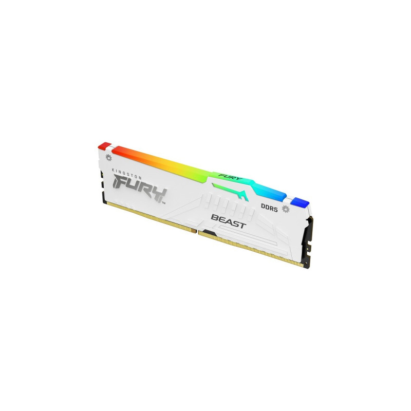 Kingston FURY DIMM 64 GB DDR5-5600 (2x 32 GB) Dual-Kit, Arbeitsspeicher(weiß, KF556C40BWAK2-64, Beast RGB, INTEL XMP)