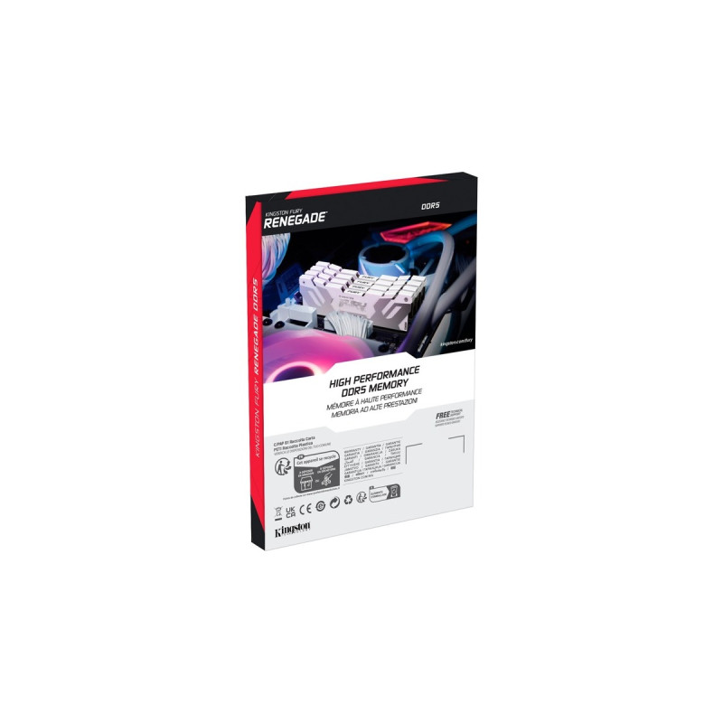 Kingston FURY DIMM 64 GB DDR5-6000 (2x 32 GB) Dual-Kit, Arbeitsspeicher(weiß, KF560C32RWK2-64, Renegade, INTEL XMP)