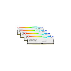 Kingston FURY DIMM 64 GB DDR5-6000 (4x 16 GB) Quad-Kit, Arbeitsspeicher(weiß, KF560C40BWAK4-64, Fury Beast RGB, INTEL XMP)