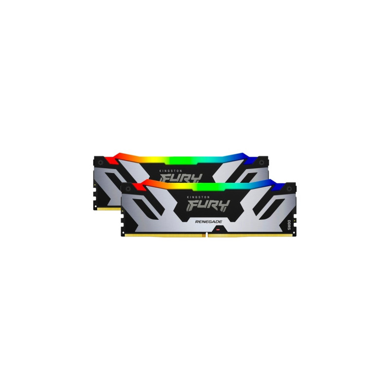 Kingston FURY DIMM 64 GB DDR5-6400 (2x 32 GB) Dual-Kit, Arbeitsspeicher(schwarz, KF564C32RSAK2-64, Renegade RGB XMP, INTEL XMP)
