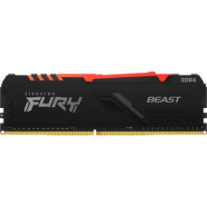 Kingston FURY DIMM 8 GB DDR4-3200, Arbeitsspeicher(schwarz, KF432C16BBA/8, Beast RGB, INTEL XMP)