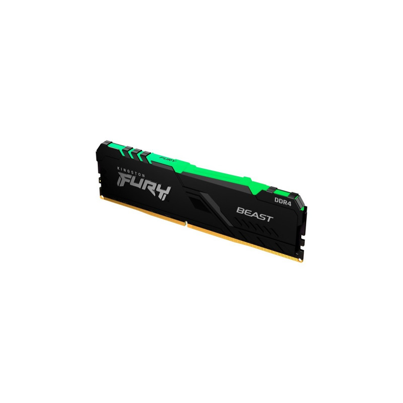 Kingston FURY DIMM 8 GB DDR4-3200, Arbeitsspeicher(schwarz, KF432C16BBA/8, Beast RGB, INTEL XMP)