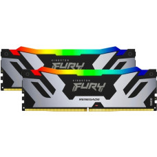 Kingston FURY DIMM 96 GB DDR5-6000 (2x 48 GB) Dual-Kit, Arbeitsspeicher(silber/schwarz, KF560C32RSAK2-96, Renegade RGB, INTEL XMP)