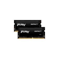 Kingston FURY SO-DIMM 16 GB DDR4-2666 (2x 8 GB) Dual-Kit, Arbeitsspeicher(schwarz, KF426S15IBK2/16, Impact, INTEL XMP)