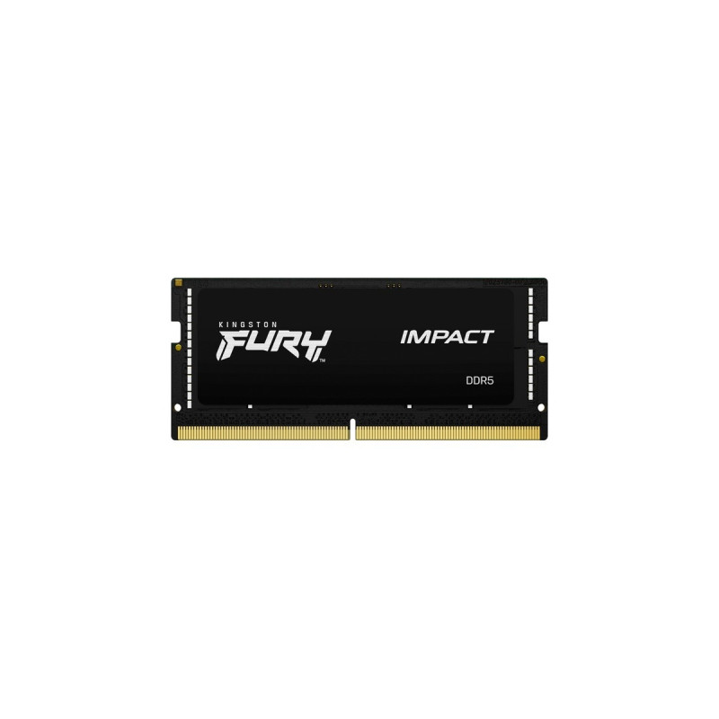 Kingston FURY SO-DIMM 16 GB DDR5-6400 , Arbeitsspeicher(schwarz, KF564S38IB-16, Impact, INTEL XMP)