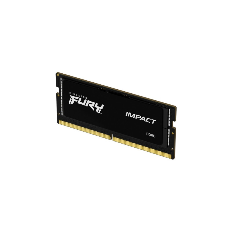 Kingston FURY SO-DIMM 16 GB DDR5-6400 , Arbeitsspeicher(schwarz, KF564S38IB-16, Impact, INTEL XMP)