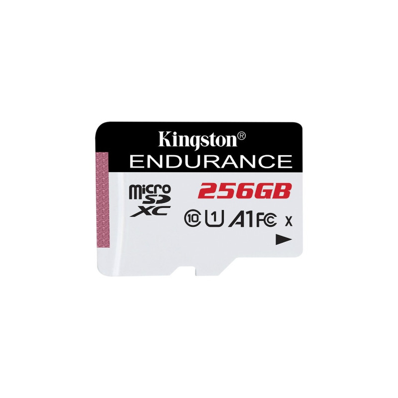 Kingston High Endurance 256 GB microSDXC, Speicherkarte(weiß/schwarz, UHS-I U1, Class 10, A1)
