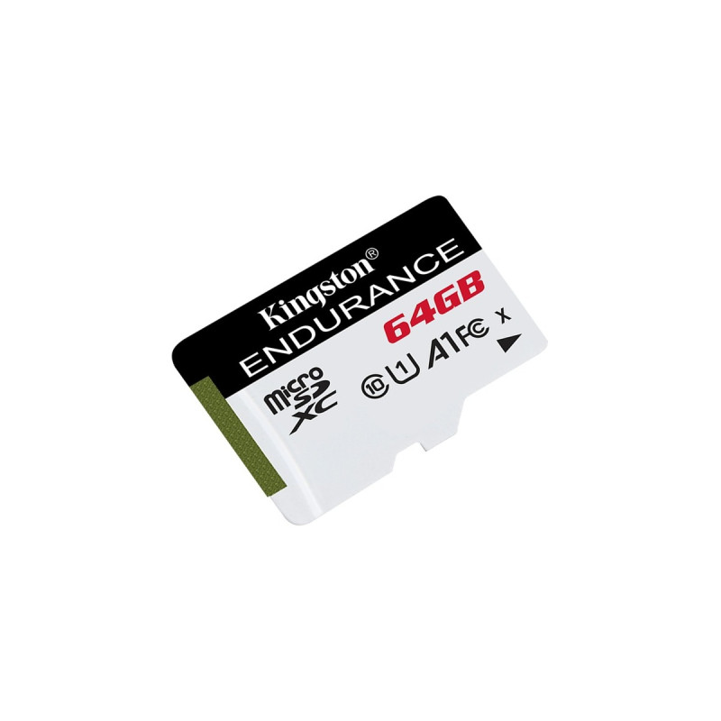 Kingston High Endurance 64 GB microSDXC, Speicherkarte(weiß/schwarz, UHS-I U1, Class 10)