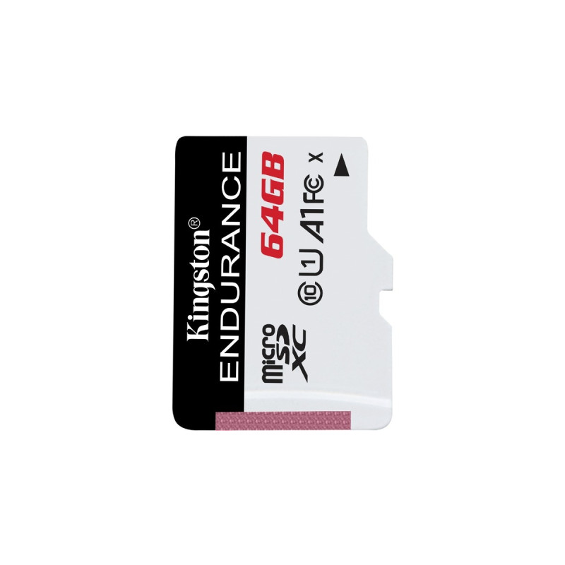 Kingston High Endurance 64 GB microSDXC, Speicherkarte(weiß/schwarz, UHS-I U1, Class 10)