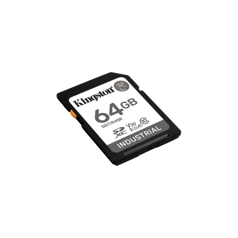 Kingston Industrial 64 GB SDXC, Speicherkarte(schwarz, UHS-I U3, Class 10, V30, A1)