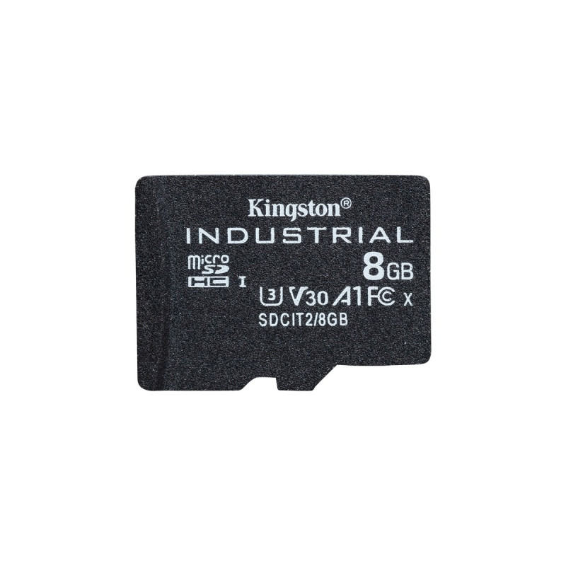 Kingston Industrial 8 GB microSDHC, Speicherkarte(schwarz, UHS-I U3, Class 10, V30, A1)