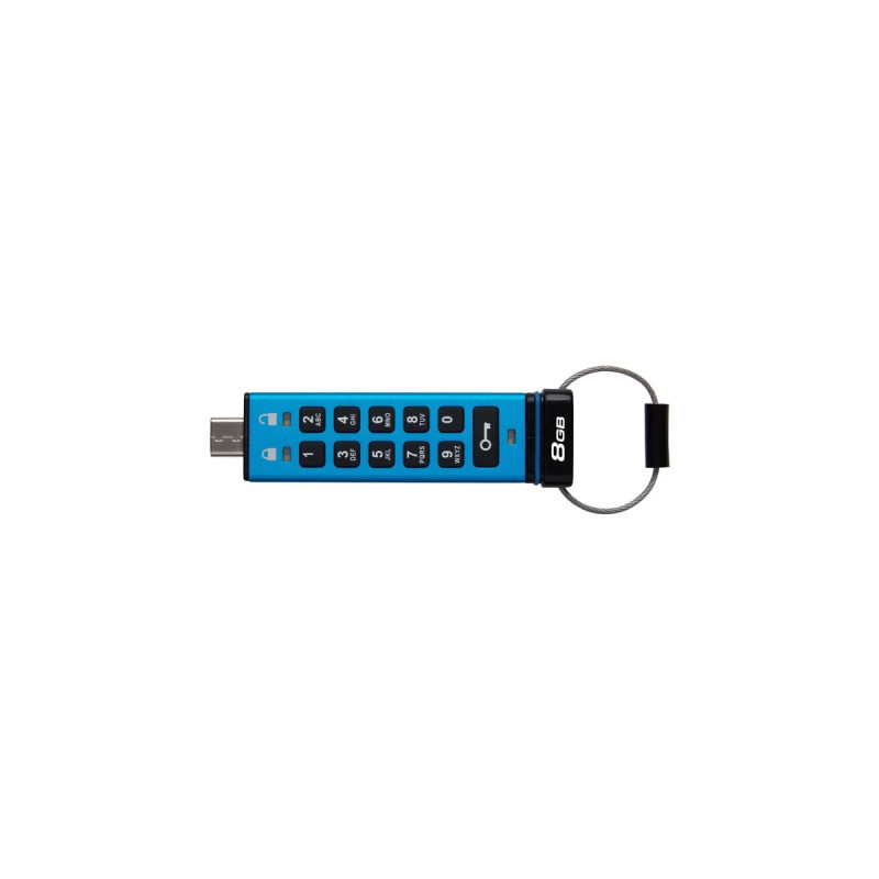 Kingston IronKey Keypad 200 8 GB, USB-Stick(USB-C 3.2 Gen 1)