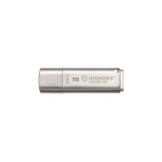 Kingston IronKey Locker+ 50 128 GB, USB-Stick(aluminium, USB-A 3.2 Gen 1)