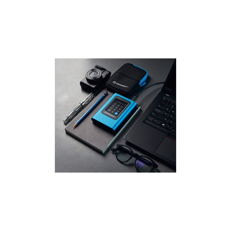 Kingston IronKey Vault Privacy 80 1,92 TB, Externe SSD(blau/schwarz, USB-C 3.2 Gen 1 (5 Gbit/s))