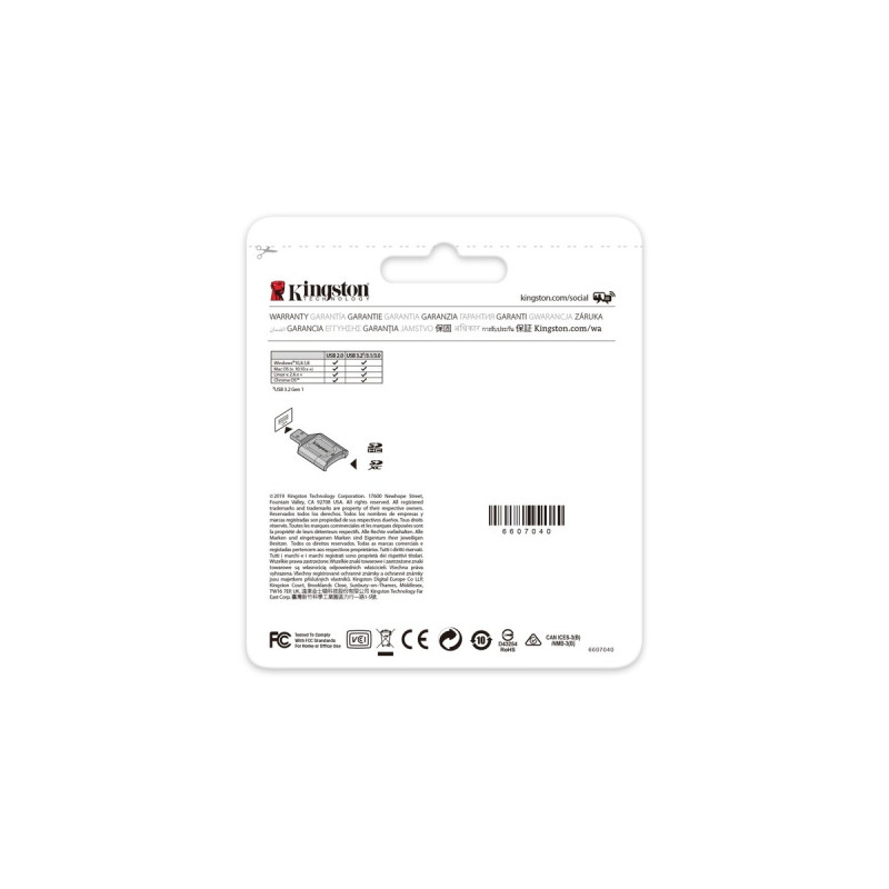 Kingston MobileLite Plus SD, Kartenleser(schwarz)